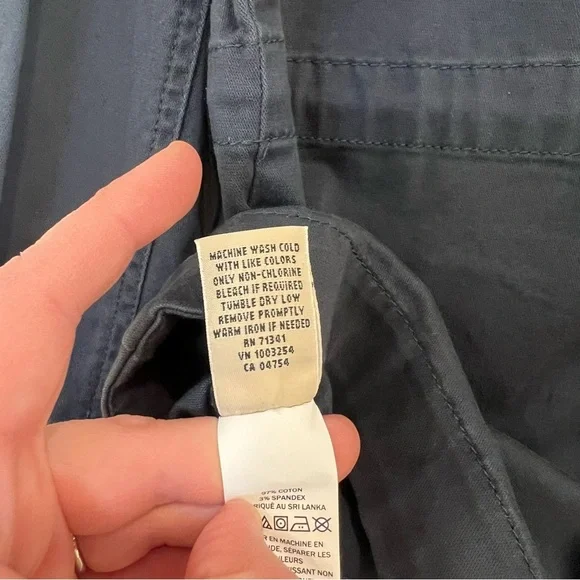 L.L. Bean Classic Utility Jacket Navy Blue Zip Snap Womens Small Barn Chore Work - Picture 8 of 8